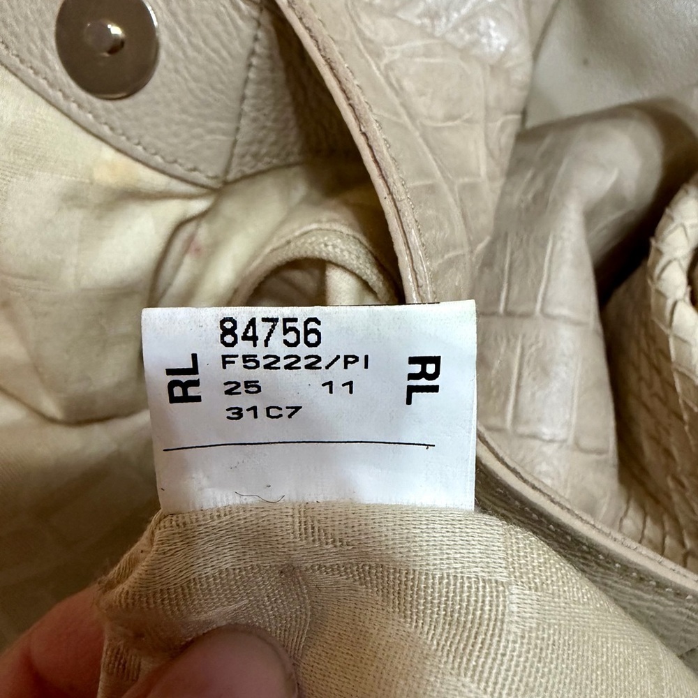 Furla Snake & Croc-Embossed Leather Slouchy Hobo Shoulder Bag — Neutral/Cream - Picture 11 of 12